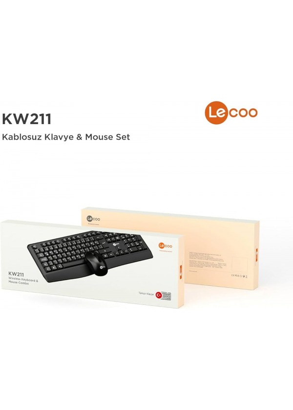 Lecoo KW211 Kablosuz Klavye Mause Set