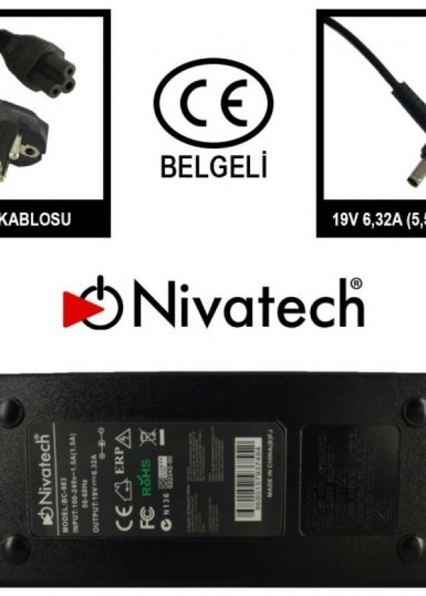 Nivatech BC-983 19V 6.32A Notebook Şarj Aleti